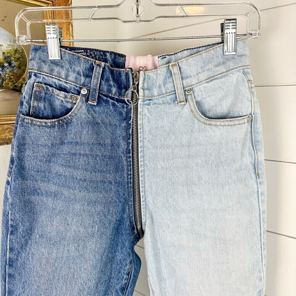 Revice Ying Yang Crops Jeans High Waist Tokyo Wash Size 25 - Picture 3 of 6